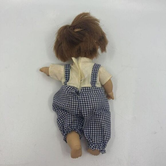 Vintage Gi-Go Toys Boy Doll Baby Gingham Blue Outfit Bean Bag My Pal 9" - Picture 6 of 11